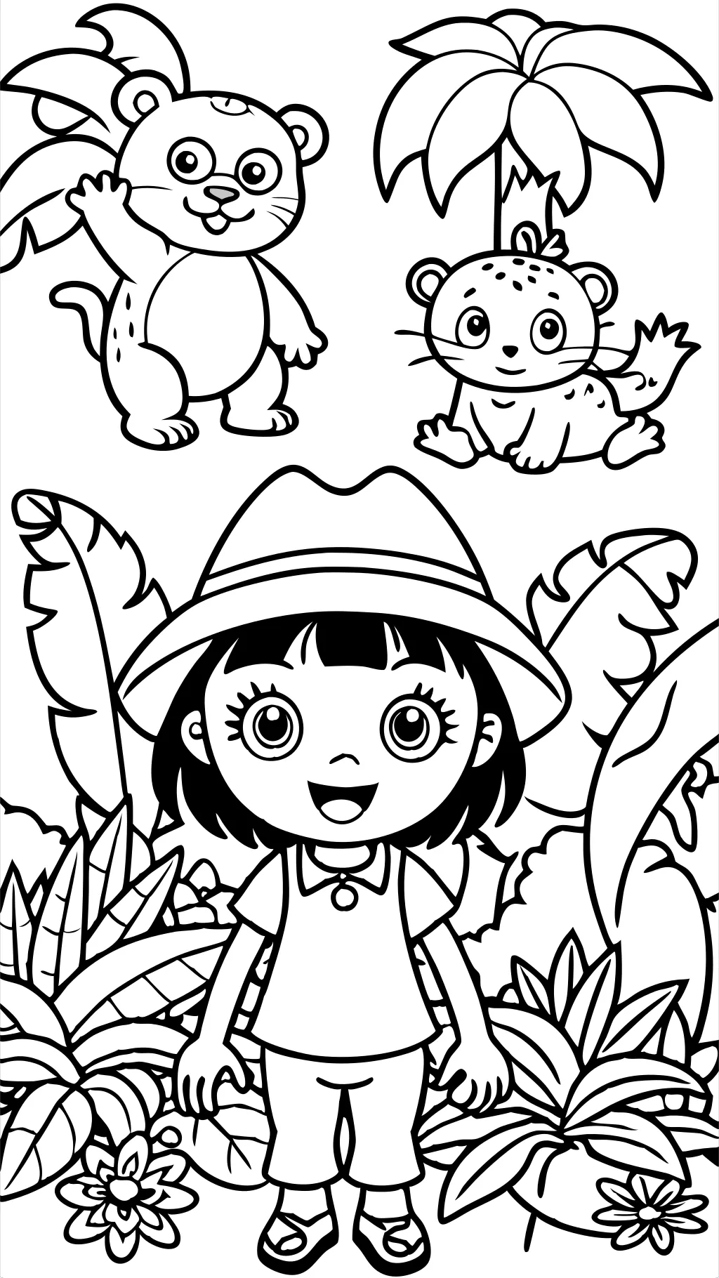 pages à colorier de Dora Friends